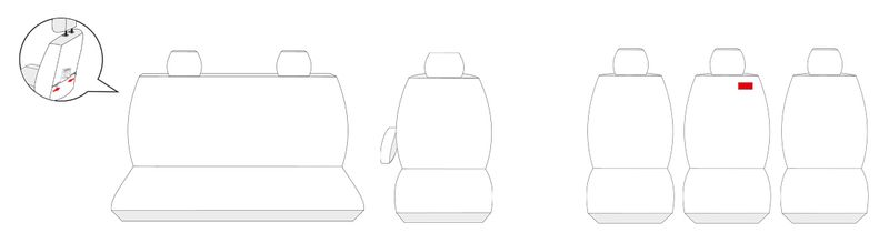 Ford Transit VII 6 os od 2013 Pokrowce dopasowane na miarę zdjęcie 6