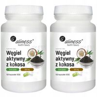 2x ALINESS Węgiel Aktywny Z Kokosa 300mg 100K