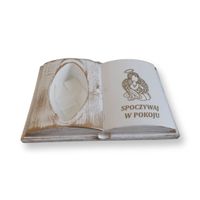 KSIĘGA na grób Podkład do stroików sztucznych Biała ze złotym