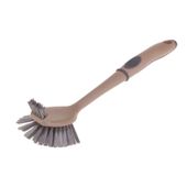 Szczotka myjka do mycia naczyń dwustronna Mokka szaro-beżowa 27,5 cm