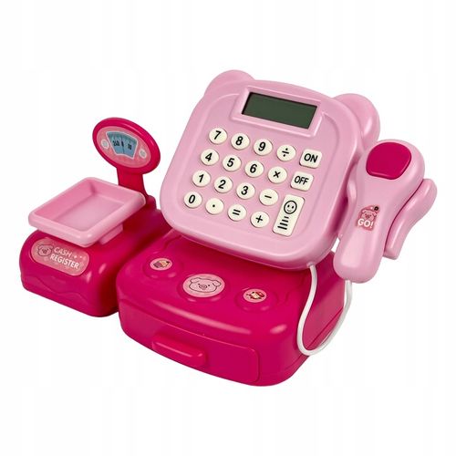 Interaktywna Kasa Fiskalna dla Dzieci Sklepowa Waga Skaner Koszyk Monety na Arena.pl