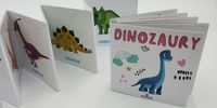 książeczka twarda składana harmonijka DINOZAURY