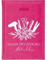 KALENDARZ A5 2026 DZIENNY terminarz z nadrukiem SALON FRYZJERSKI NAZWISKO