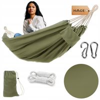 HAMAK OGRODOWY TURYSTYCZNY BOHO 100x200cm 150kg ARMY GREEN