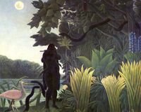 Plakat 50x40cm The Snake Charmer, Rousseau Vintage do Salonu