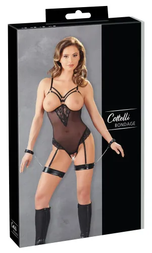 cottelli collection body bondage siateczkowe otwarte czarny s na Arena.pl