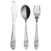 Sztućce dla Dzieci Dziecka Stalowe Widelec Nóż Łyżka Zestaw Sztućców