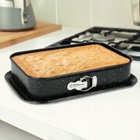 TORTOWNICA BLACHA FORMA DO PIECZENIA CIASTA TORTU PROSTOKĄTNA 35X24 CM