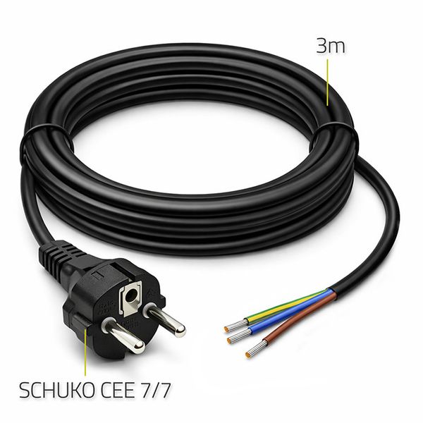 Qoltec kabel zasilający Schuko 3m 3x1,5 zdjęcie 3