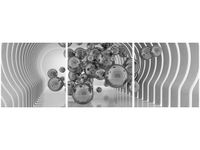 OBRAZ NEW ART NEURONY SREBRNE TUNEL ŚWIETLNY