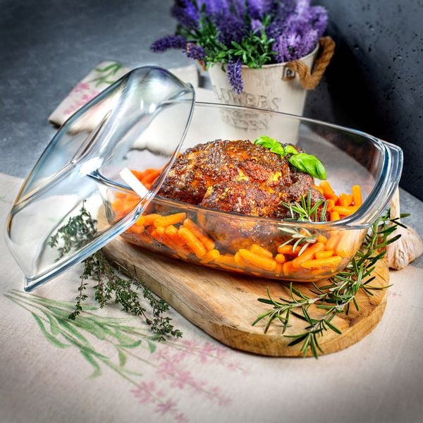 NACZYNIE ŻAROODPORNE Z POKRYWĄ SZKLANE 7 L zdjęcie 9