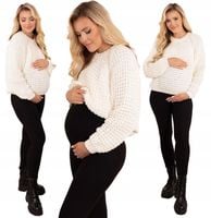 LEGGINSY CIĄŻOWE OCIEPLANE NA ZIMĘ GRUBE GETRY XL