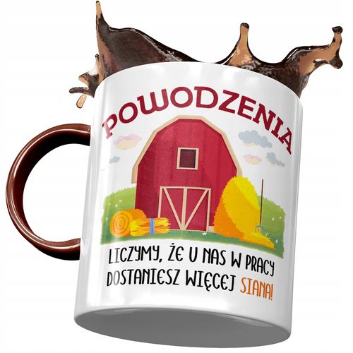 Kubek Bordowy Na Powitanie Przywitanie W Pracy Z Nadrukiem Ze Zdjęciem na Arena.pl