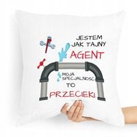 Poduszka Prezent Dla Hydraulika Jak Tajny Agent Z Nadrukiem Ze Zdjęciem