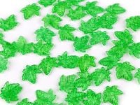 LISTKI KORALIK HANDMADE RĘKODZIEŁO DEKARACJE DIY KLON ZIELONY 20x21MM 20SZT