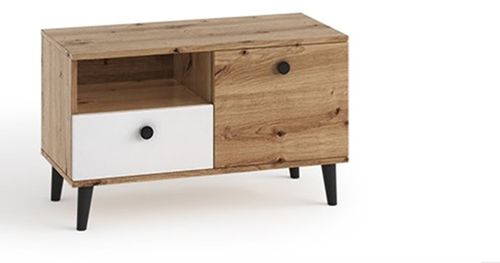 Stolik RTV C8 na nóżkach, skandynawski 90 cm na Arena.pl