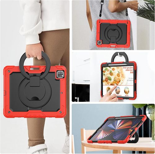 Etui do iPad Pro 11” z Obrotową Podstawką i Miejscem na Rysik Czerwone na Arena.pl