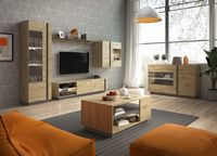 Komplet mebli do salonu CARO nowoczesny design komoda ława szafa