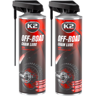 2x K2 Smar Do Czyszczenia Smarowania Łańcuchów Łańcucha Zębatek 500ml