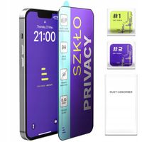SZKŁO NA EKRAN PRYWATYZUJĄCE DO IPHONE 13 / 13 PRO / 14 ANTI-SPY SZYBKA 9H