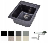 ZLEW ZLEWOZMYWAK GRANIT 8 kolorów 41x47 + SYFON