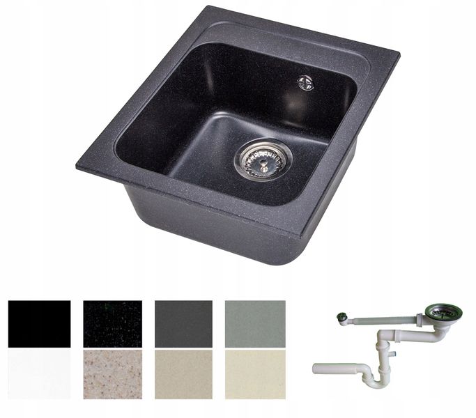 ZLEW ZLEWOZMYWAK GRANIT 8 kolorów 41x47 + SYFON zdjęcie 1