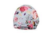Broel ARIA czapka na wiosnę kwiaty organic niebieska 42-44