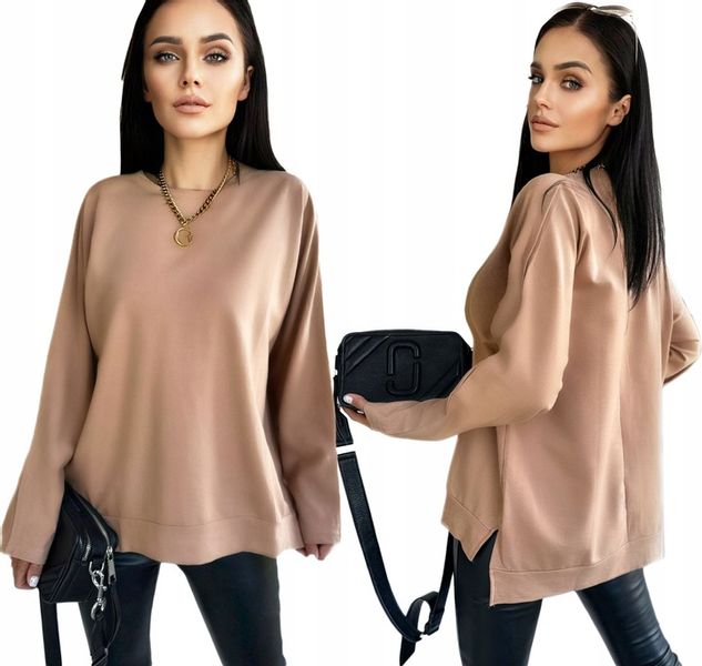 Dresowa BLUZA DAMSKA modna wygodna asymetryczny tył zdjęcie 1