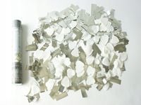 wystrzałowe konfetti białe serca i srebrne serpentyny 25cm  |  69-11
