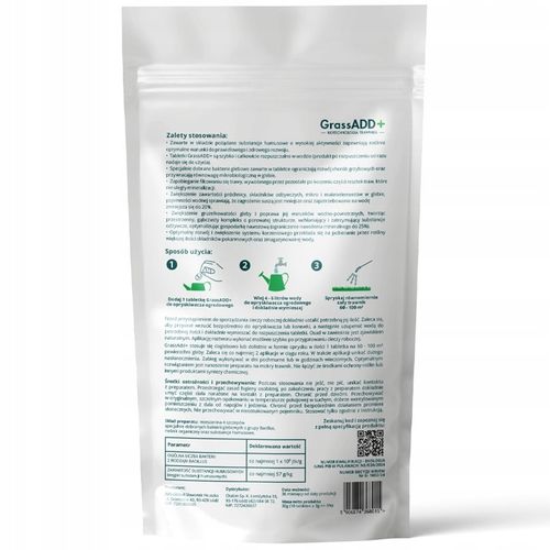 TABLETKI do TRAWNIKA HUMUS bakterie glebowe GrassADD+ do ROBOTA koszącego na Arena.pl