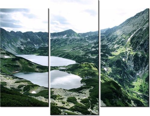 60 90CM OBRAZ 3 ELEM W DOLINIE PIĘCIU STAWÓW ŚCIENNY DRUK PŁÓTNO na Arena.pl