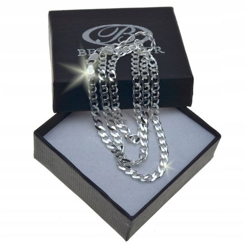 Łańcuszek SREBRNY męski pancerka 50cm 4mm SREBRO na Arena.pl