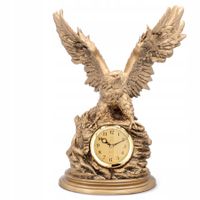 LIVELLO Zegar Kominkowy Stojący Ceramiczny Retro Złoty 41,5 cm Duży ORZEŁ