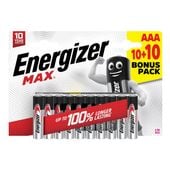 bateria energizer max aaa lr03 10+10 szt. - en 438314