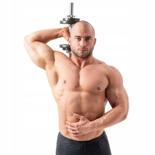 GRYF stalowy pełny odlew prosty 40cm 30mm chromowany hantle śrubowy zaciski na Arena.pl