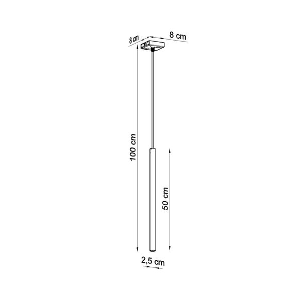 Lampa Wisząca PASTELO 1 chrom zdjęcie 5