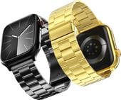 Pasek do Apple Watch Stal Nierdzewna 42 49 mm Czarny Złoty 2 Szt Regulowany