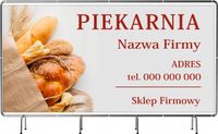 BANER REKLAMOWY 200x100 cm plandeka duży wybór wzorów PIEKARNIA