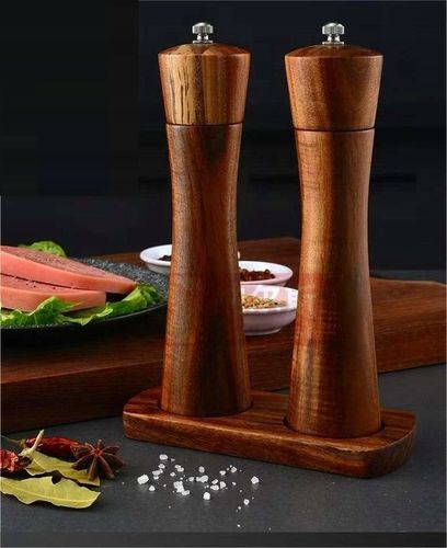 2×Ręczny Młynek Do Soli I Pieprzu zestaw z podstawką na Arena.pl