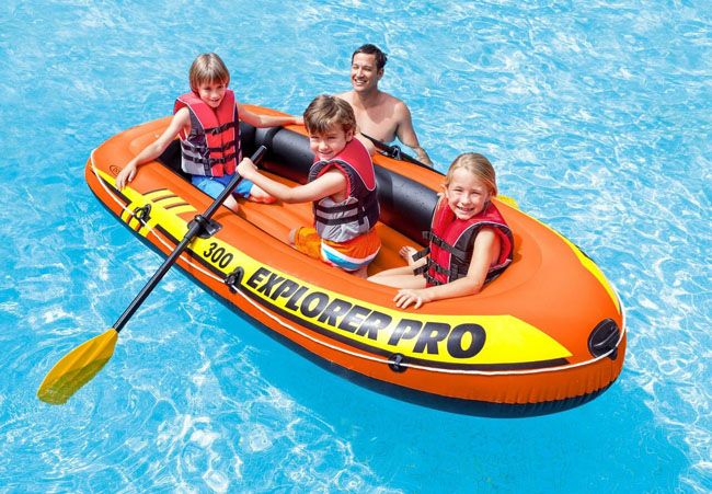 Ponton dmuchany Explorer Pro 300 +wiosła + pompka Intex 58358 zdjęcie 2