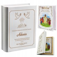 BIBLIA NA KOMUNIĘ Pamiątka Pierwszej Komunii Świętej Prezent Komunia Pismo