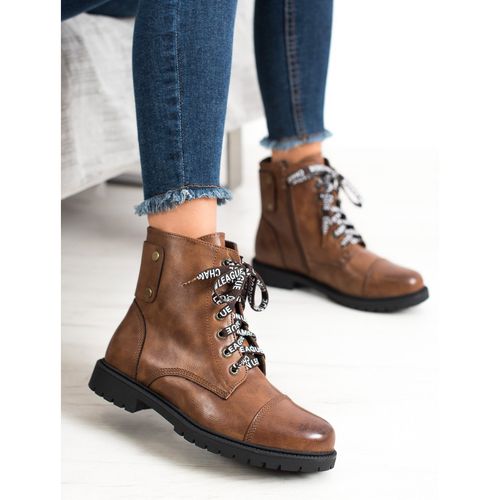 Brązowe Sznurowane Botki r.39 na Arena.pl