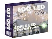 SOPLE 500 LED ZEWNĘTRZNE LAMPKI choinkowe GIRLANDA STAŁE + FLASH bałwan
