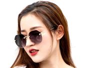 Bezramkowe Okulary przeciwsłoneczne Pilotki O80_Szarecieniowane