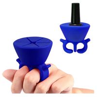 Uchwyt na lakier do paznokci w formie pierścionek na klej do rzęs GRANATOWY