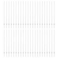 Słupki ogrodzeniowe 88 pcs Srebrny 200 cm Stal