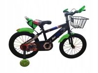 ROWER DZIECIĘCY DLA CHŁOPCA KOŁA 16" CALI CZARNY NIEBIESKI ROWEREK