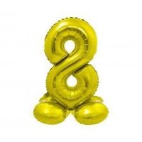 balon foliowy cyfra stojąca 8 złota 72 cm