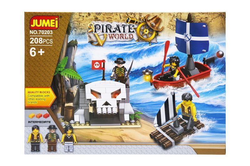Klocki Jumei PIRACI 208 elementów, 30 x 21 cm zdjęcie 1