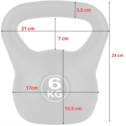 KETTLEBELL KETTLE ODWAŻNIK OBCIĄŻENIE DO ĆWICZEŃ FUNFIT GYM&FITNESS 6 kg na Arena.pl